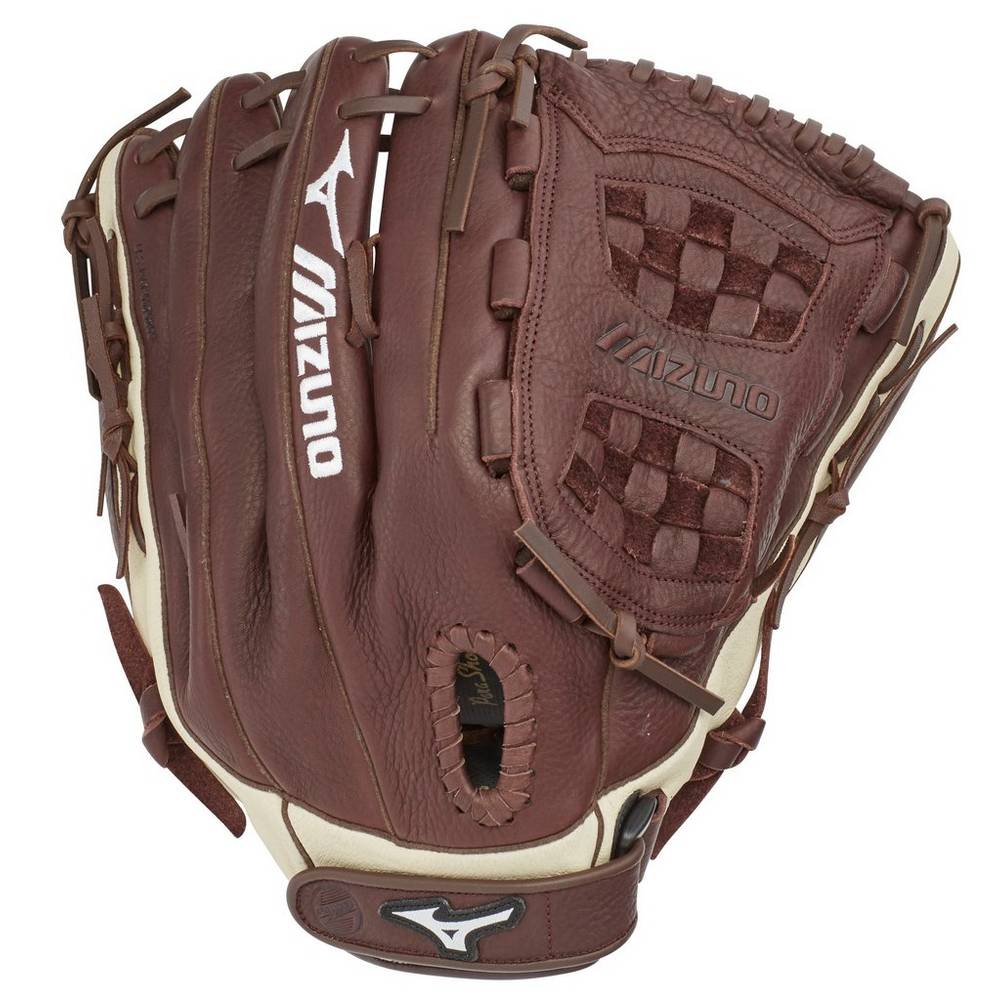 Mizuno Franchise Series Slowpitch 14" - Erkek Eldiven - Kahve/Gümüş Türkiye (KPIZTU-493)